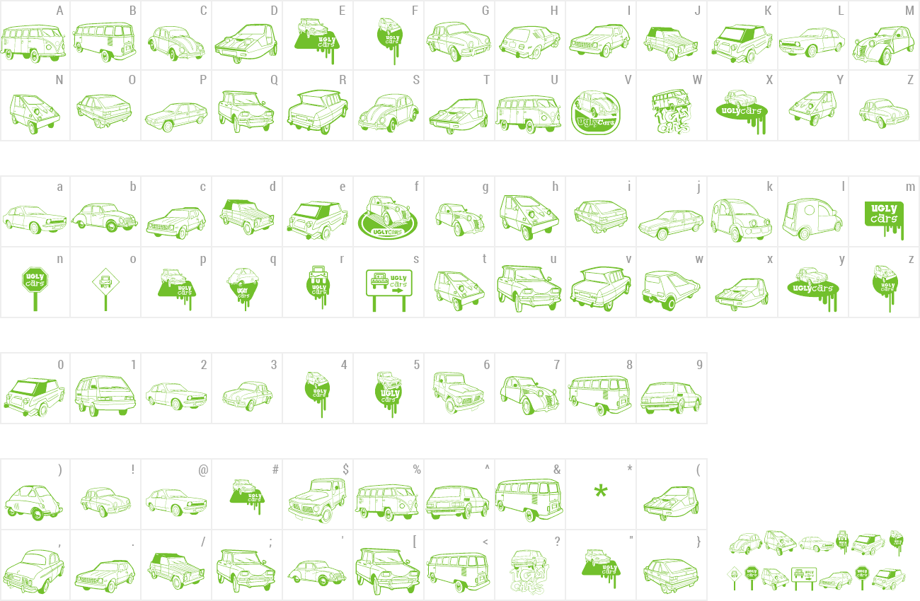 Font Ugly Cars preview